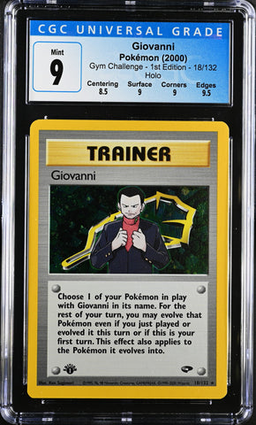 Pokemon Giovanni 1st Edition Gym Challenge 18/132 CGC 9 🔥POP 84🔥