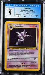 CGC 9 MINT - 1999 Fossil Haunter 6/62 1ST EDITION HOLO