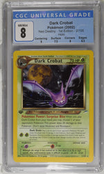 CGC 8 NM/MT - 2002 Neo Destiny Dark Crobat 2/105 1ST EDITION HOLO SWIRL