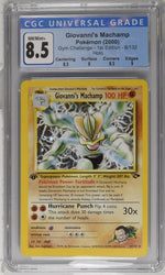 CGC 8.5 NM/MT+ - 2000 Gym Challenge Giovanni's Machamp 6/132 1ST EDITION HOLO