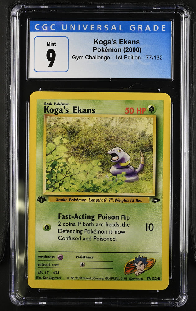 Pokemon Koga's Ekans Gym Challenge - 1st Ed. 77/132 CGC Mint 9