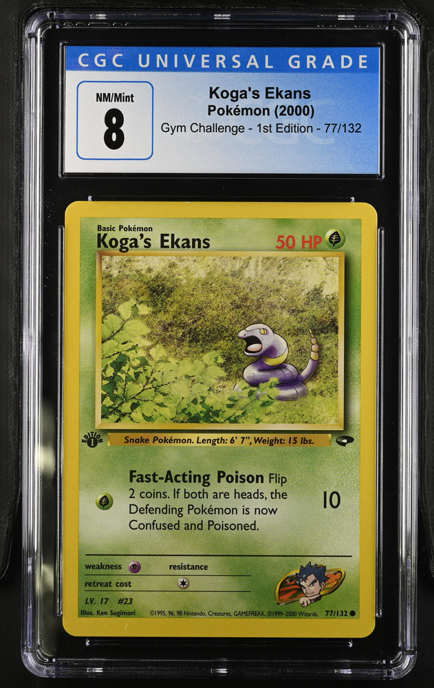 Pokemon Koga's Ekans Gym Challenge - 1st Ed. 77/132 CGC Nm/mint 8