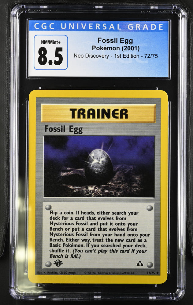 Pokemon Fossil Egg Neo Discovery - 1st Ed. 72/75 CGC Nm/mint+ 8.5