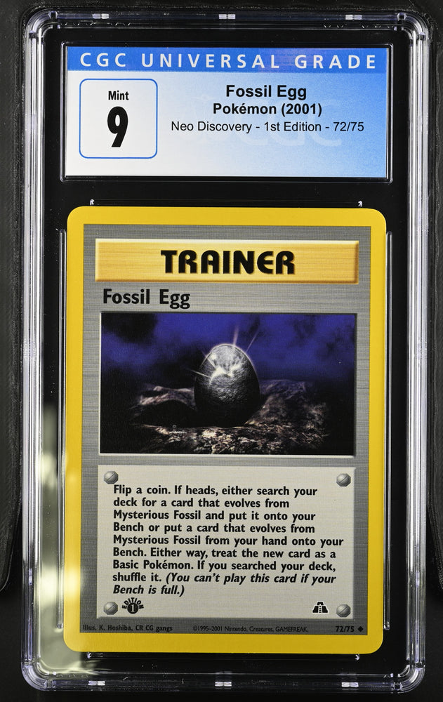 Pokemon Fossil Egg Neo Discovery - 1st Ed. 72/75 CGC Mint 9