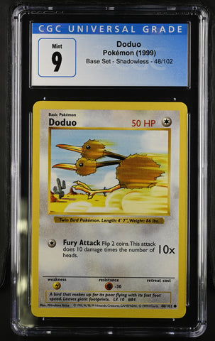 Pokemon Doduo Shadowless Base Set 48/102 CGC Mint 9