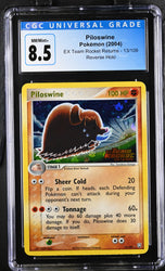 Pokemon Piloswine Reverse Holo 🔥POP 11🔥 2004 ex Team Rocket Returns 13/109 CGC NM/Mint+ 8.5 Pokemon Card