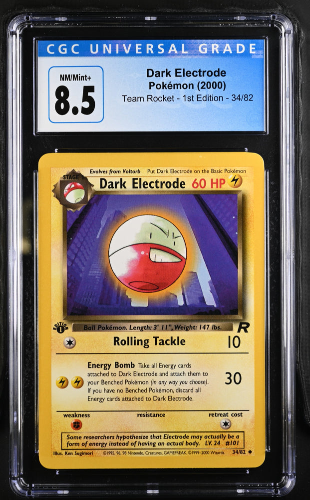 Pokemon Dark Electrode Team Rocket - 1st Ed. 34/82 CGC Nm/mint+ 8.5