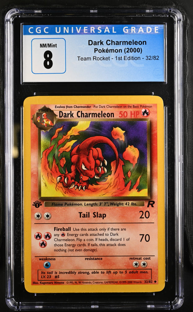 Pokemon Dark Charmeleon Team Rocket - 1st Ed. 32/82 CGC Nm/mint 8