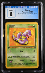 Pokemon Ekans Team Rocket - 1st Ed. 56/82 CGC Nm/mint 8