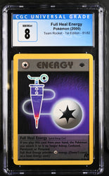 Pokemon Full Heal Energy Team Rocket - 1st Ed. 81/82 CGC Nm/mint 8