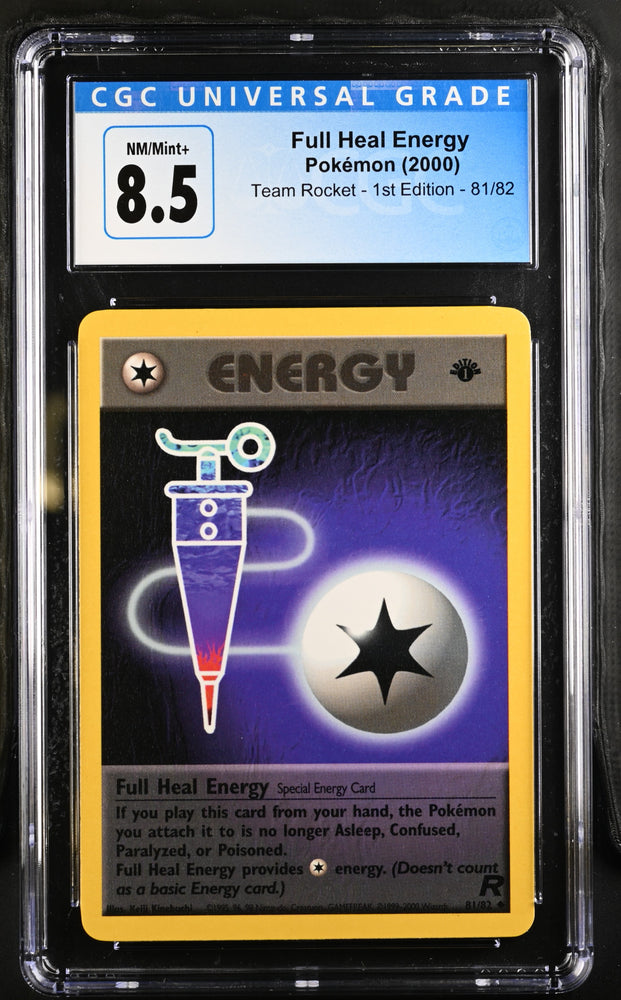Pokemon Full Heal Energy Team Rocket - 1st Ed. 81/82 CGC Nm/mint+ 8.5
