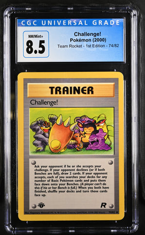 Pokemon Challenge! Team Rocket - 1st Ed. 74/82 CGC Nm/mint+ 8.5
