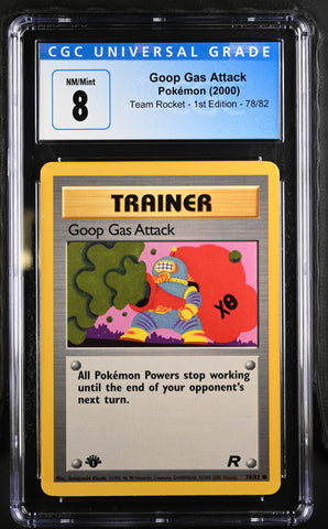 Pokemon Goop Gas Attack Team Rocket - 1st Ed. 78/82 CGC Nm/mint 8