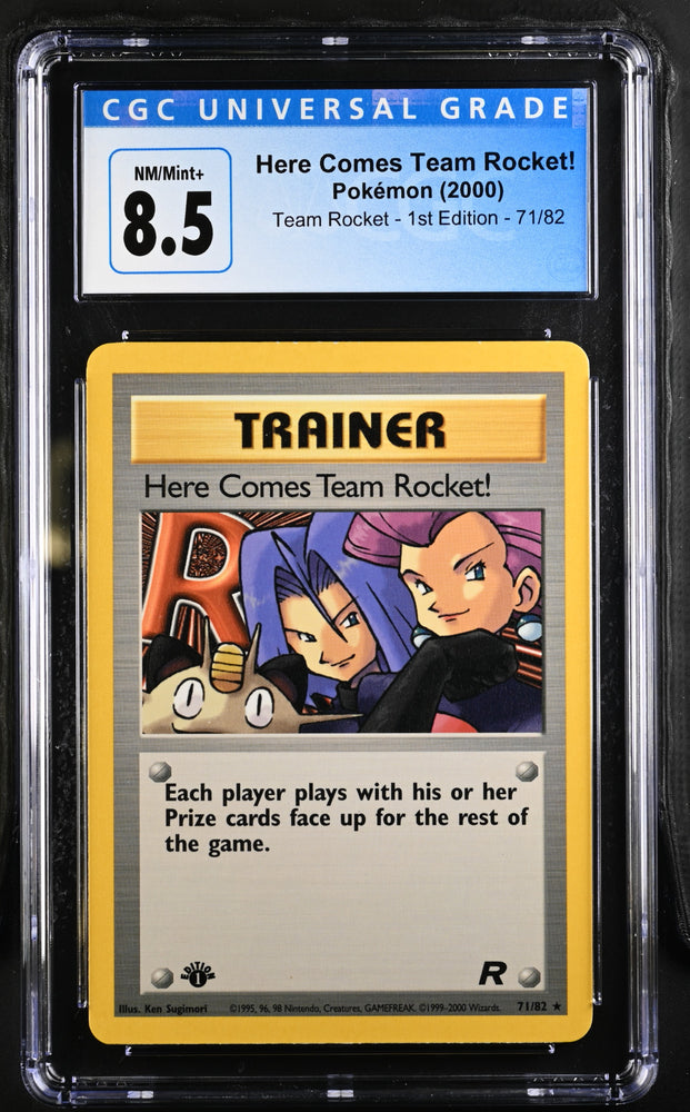 Pokemon Here Comes Team Rocket! Team Rocket - 1st Ed. 71/82 CGC Nm/mint+ 8.5