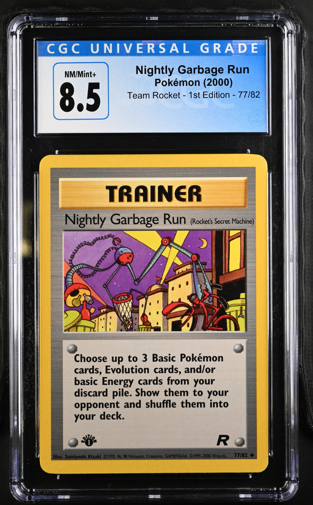 Pokemon Nightly Garbage Run Team Rocket - 1st Ed. 77/82 CGC Nm/mint+ 8.5