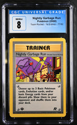 Pokemon Nightly Garbage Run Team Rocket - 1st Ed. 77/82 CGC Nm/mint 8