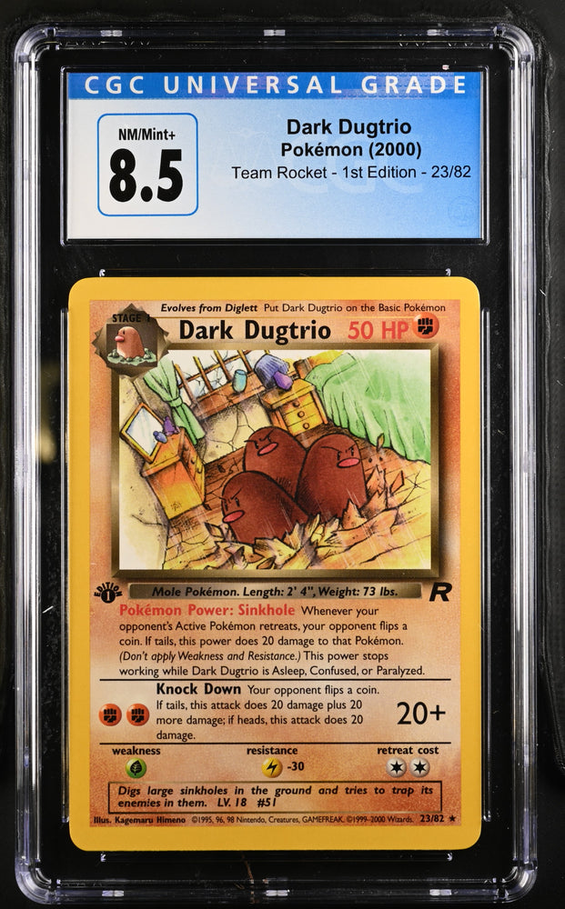 Pokemon Dark Dugtrio Team Rocket - 1st Ed. 23/82 CGC Nm/mint+ 8.5