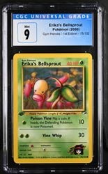 Pokemon Erika's Bellsprout Gym Heroes - 1st Ed. 75/132 CGC Mint 9