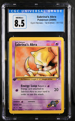 Pokemon Sabrina's Abra Gym Heroes - 1st Ed. 91/132 CGC Nm/mint+ 8.5