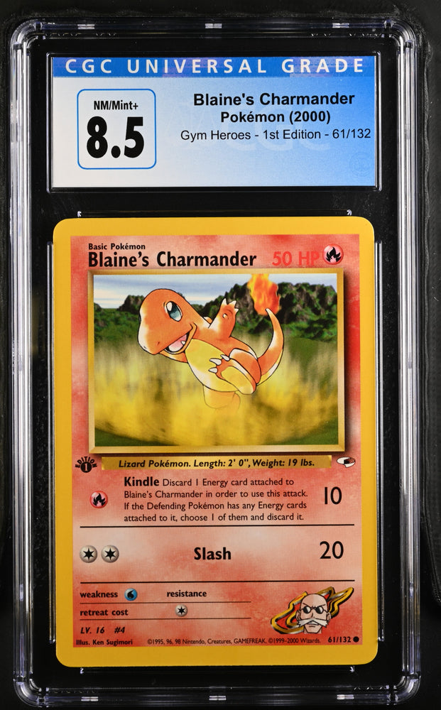 Pokemon Blaine's Charmander Gym Heroes - 1st Ed. 61/132 CGC Nm/mint+ 8.5