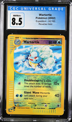 Pokemon Reverse Holo Expedition Base Wartortle 92/165 - CGC 8.5 NM-MT+