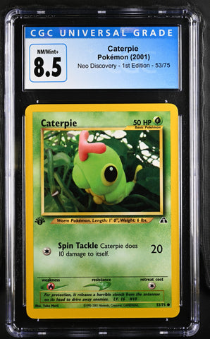Pokemon Caterpie Neo Discovery - 1st Ed. 53/75 CGC Nm/mint+ 8.5