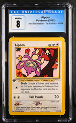 Pokemon Aipom Neo Revelation - 1st Ed. 41/64 CGC Nm/mint 8