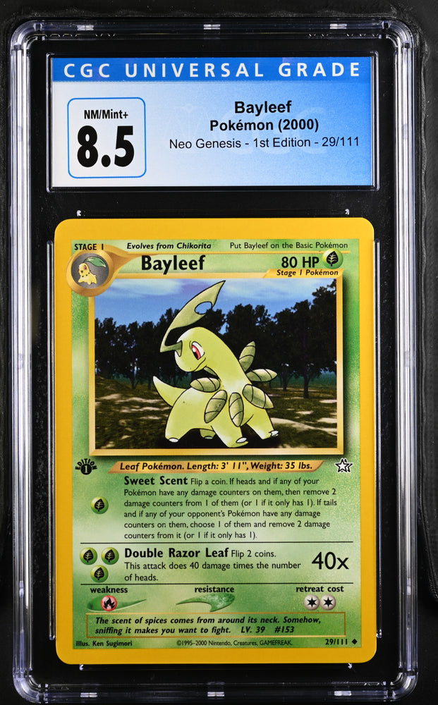 Pokemon Bayleef Neo Genesis - 1st Ed. 29/111 CGC Nm/mint+ 8.5