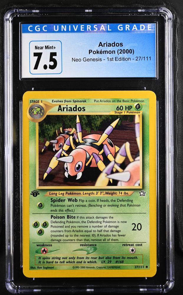 Pokemon Ariados Neo Genesis - 1st Ed. 27/111 CGC Near Mint+ 7.5