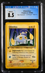 Pokemon Chinchou Neo Genesis - 1st Ed. 55/111 CGC Nm/mint+ 8.5