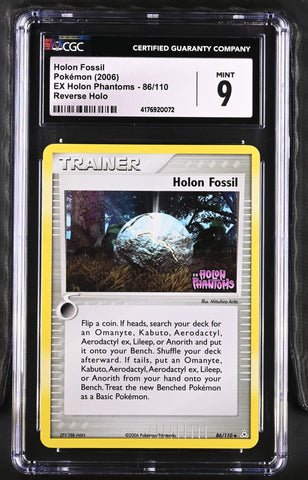 Pokemon Holon Fossil Reverse Holo 🔥POP 2🔥 2006 EX Holon Phantoms 86/110 CGC Mint 9 Pokemon Card