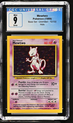 Pokemon Mewtwo Holo Square Cut Error 1999 Base Set 10/102 CGC Mint 9
