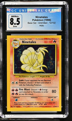 Pokemon Ninetales Holo Square Cut Error Base Set 12/102 CGC NM/Mint+ 8.5