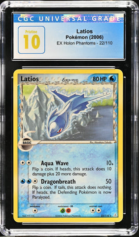Pokemon Latios δ Rare EX Holon Phantoms 22/110 CGC Perfect 10 🔥POP 3🔥