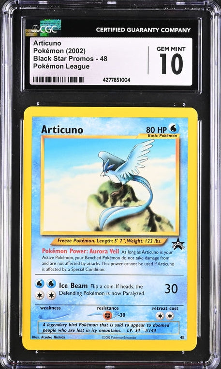 CGC 10 - 2002 WOTC Black Star Promo Articuno # 48 Pokemon Card