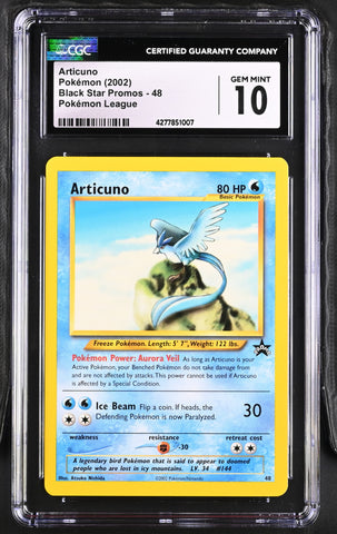 Pokemon WOTC Black Star Promo Articuno 48 CGC Gem Mint 10