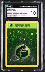 Grass Energy Pokemon League Promo Energize Your Game Cycle CGC 10