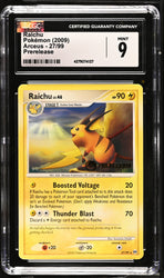 Pokemon Prerelease Stamped Raichu 2009 Platinum Arceus 27/99 CGC Mint 9 Pokemon Card