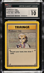 CGC 10 - 1999 Pokemon Base Set Professor Oak 88/102 Pokemon Card
