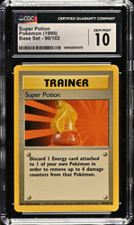 CGC 10 - 1999 Base Set 90/102 Super Potion Pokemon Card