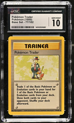 CGC 10 - 1999 Pokemon Base Set 77/102 Pokemon Trader Pokemon Card