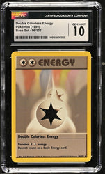 CGC 10 - 1999 Base Set 96/102 Double Colorless Energy Pokemon Card