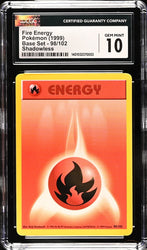 CGC 10 - 1999 Base Set 98/102 Fire Energy Shadowless Pokemon Card