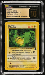 CGC 10 PRISTINE - 2000 WOTC Black Star Promo Pikachu # 27 "Bumblebee"