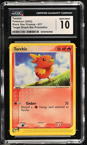 CGC 10 - 2003 Pokemon Nintendo Black Star PROMO Torchic 017 TARGET SNACK BAR EXCLUSIVE