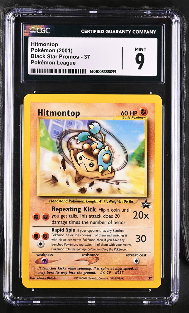 Pokemon Hitmontop Pokemon League Promo 2001 WOTC Promo 37 CGC Mint 9