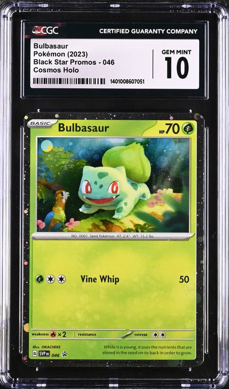 CGC 10 - 2023 PROMO Bulbasaur SVP046 COSMOS HOLO Pokemon Card