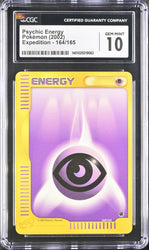 CGC 10 - 2002 Expedition 164/165 Psychic Energy Pokemon Card