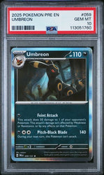 Pokemon Umbreon Holo 2025 Prismatic Evolutions 059/131 PSA 10 Pokemon Card