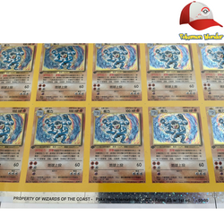 Wizards of the Coast 2000 Chinese Pokémon Base Set 1st Edition Machamp Holo Uncut Sheet